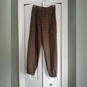 Plaid jogger pants